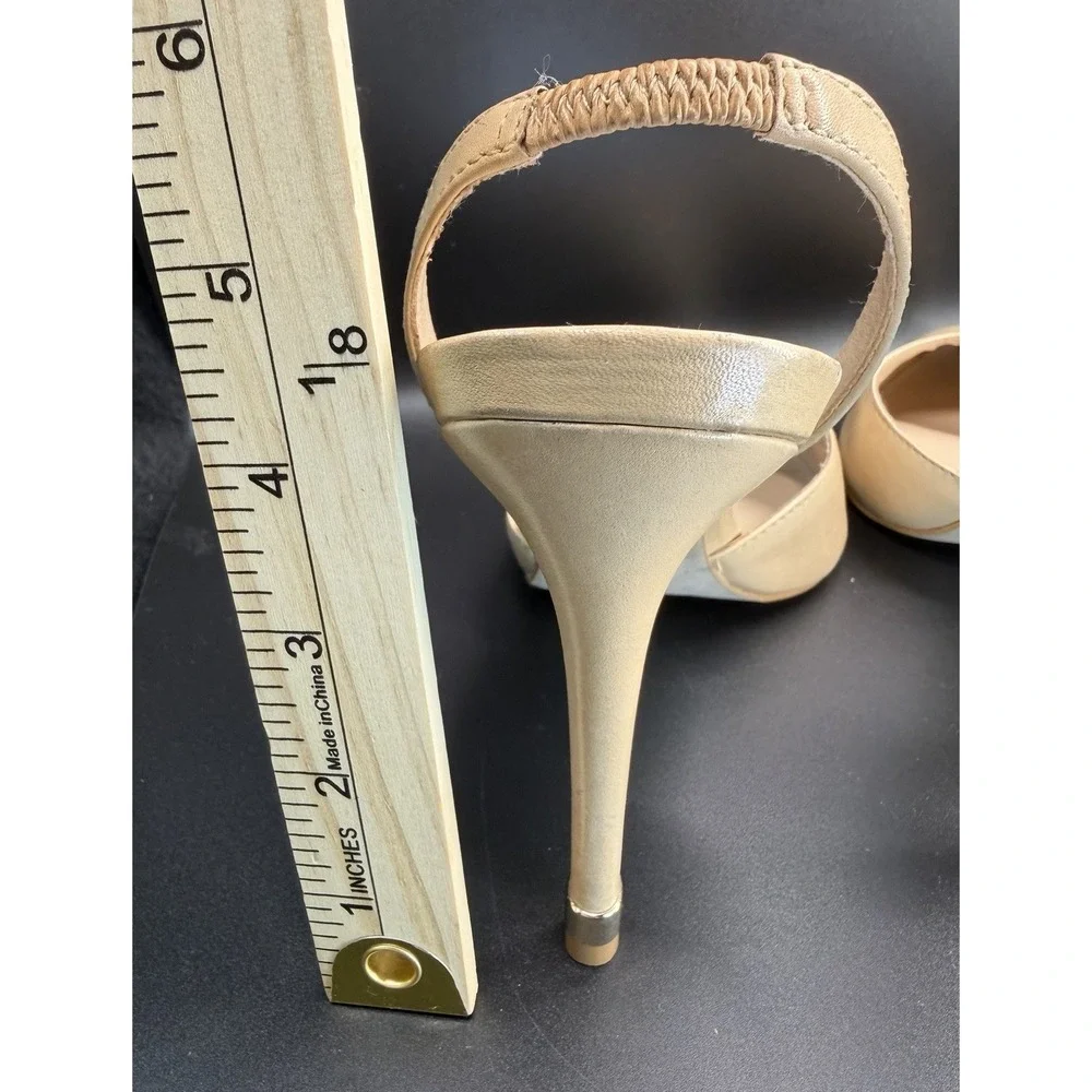 Steve Madden tan pointed slingback heels SIze 8.5‎